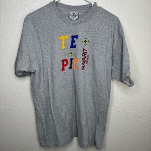 Gray VTG Tepic Nayarit Mx embroidered shirt